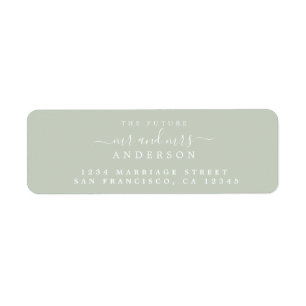 Chic Script Future Mr Mrs Wedding Return Address