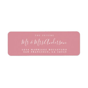 Chic Script Future Mr Mrs Wedding Return Address L