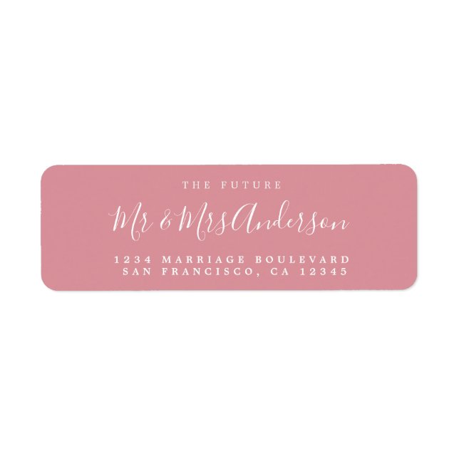 Chic Script Future Mr Mrs Wedding Return Address L (Front)