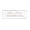 Chic Script Gold Ink Name Return Address