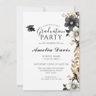 Chic Script Graduation Celebration Invitation 
