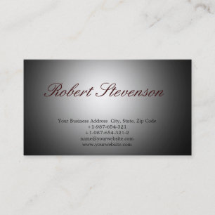 Chic Script Grey Design Business Card