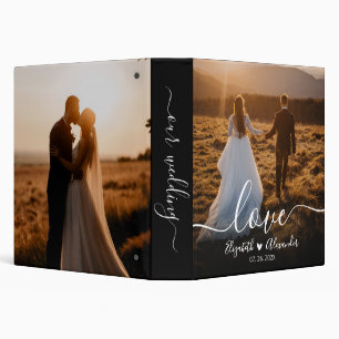 Chic Script Mariage Souvenirs Photo Album Classeur