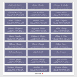 Chic Script Marine Mariage bleu Étiquettes de adre