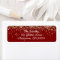 Chic Script Maroon Glitter Wedding Return Address