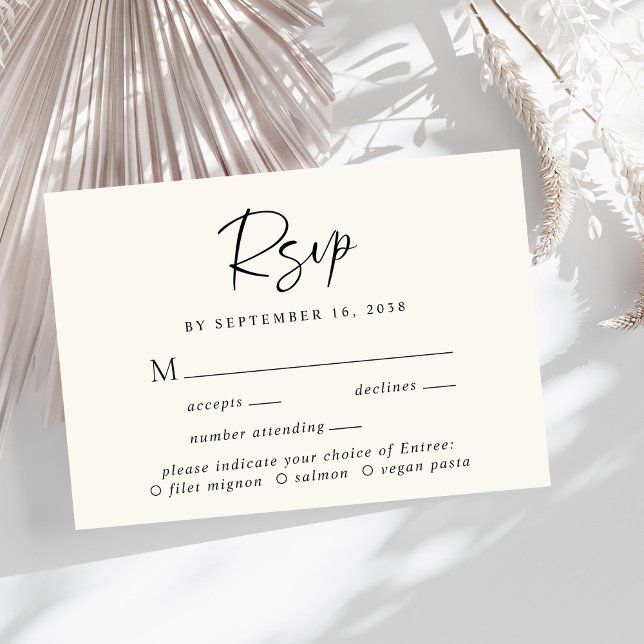 Chic Script Menu Choice Cream Mariage (Créateur téléchargé)