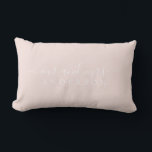 Chic Script Mr Mrs Pastel Pink Newlywed Monogram Lumbar Pillow<br><div class="desc">Chic, modern monogram pastel pink pillow with the text Mr and Mrs in white elegant script. Simply add your married name. Perfect luxury gift for the newlywed couple. Exclusively designed for you by Happy Dolphin Studio. If you need any help or matching products please contact us at happydolphinstudio@outlook.com. We're happy...</div>