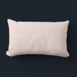 Chic Script Mr Mrs Pastel Pink Newlywed Monogram Lumbar Pillow<br><div class="desc">Chic, modern monogram pastel pink pillow with the text Mr and Mrs in white elegant script. Simply add your married name. Perfect luxury gift for the newlywed couple. Exclusively designed for you by Happy Dolphin Studio. If you need any help or matching products please contact us at happydolphinstudio@outlook.com. We're happy...</div>