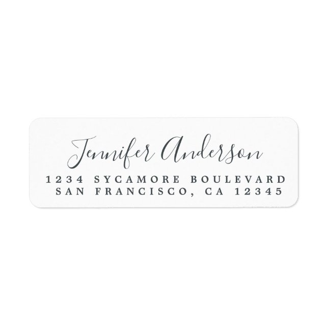 Chic Script Name Monogram Return Address  (Front)