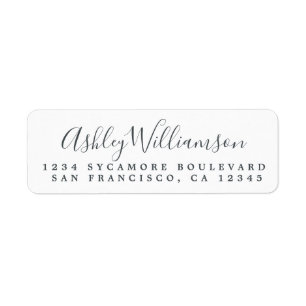 Chic Script Name Monogram Return Address  Label