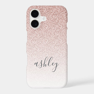 Chic Script Name Pink Glitter Ombre Case-Mate iPho
