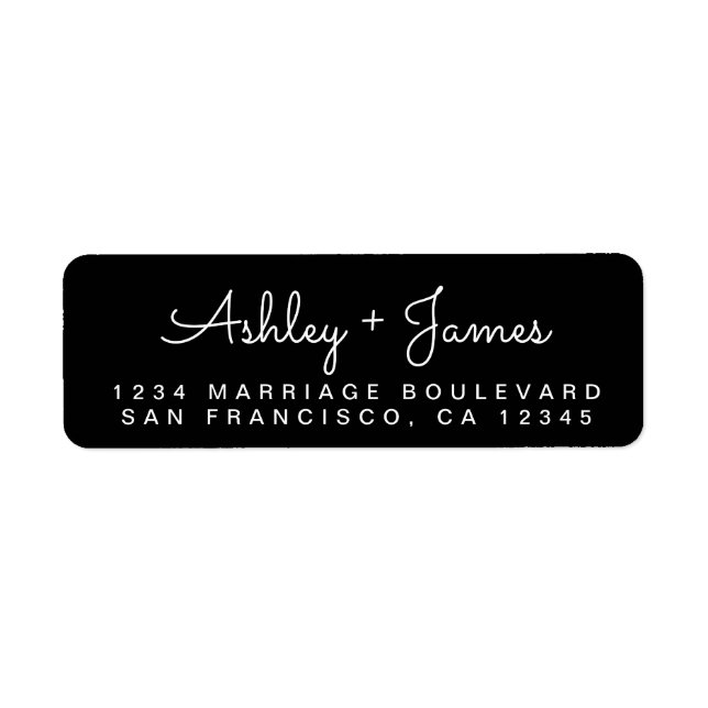 Chic Script Names Black Return Address (Front)