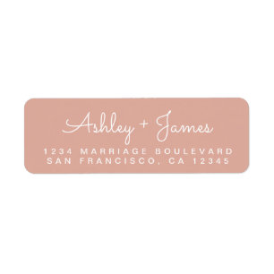 Chic Script Names Dusty Pink Return Address
