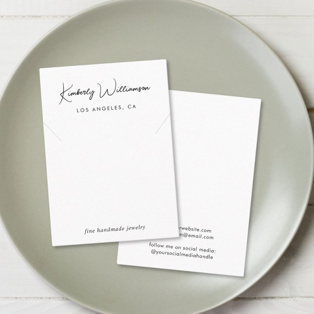 Chic Script Necklace Display Card (Empower your name in our signature script as your logo and brand identity)