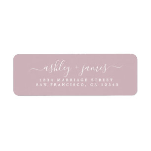Chic Script Pastel Purple Mariage Adresse de retou