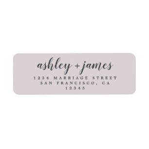 Chic Script Pastel Purple Mariage Adresse de retou