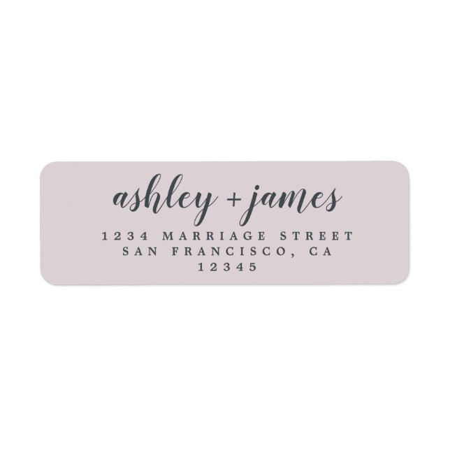 Chic Script Pastel Purple Mariage Adresse de retou (Devant)