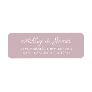 Chic Script Pastel Purple Mariage Adresse de retou