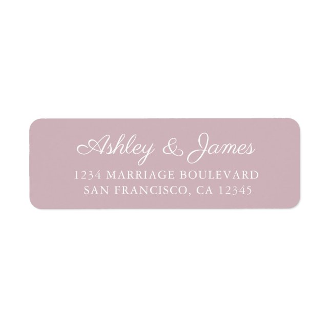 Chic Script Pastel Purple Mariage Adresse de retou (Devant)
