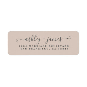 Chic Script Pastel Purple Mariage Adresse de retou