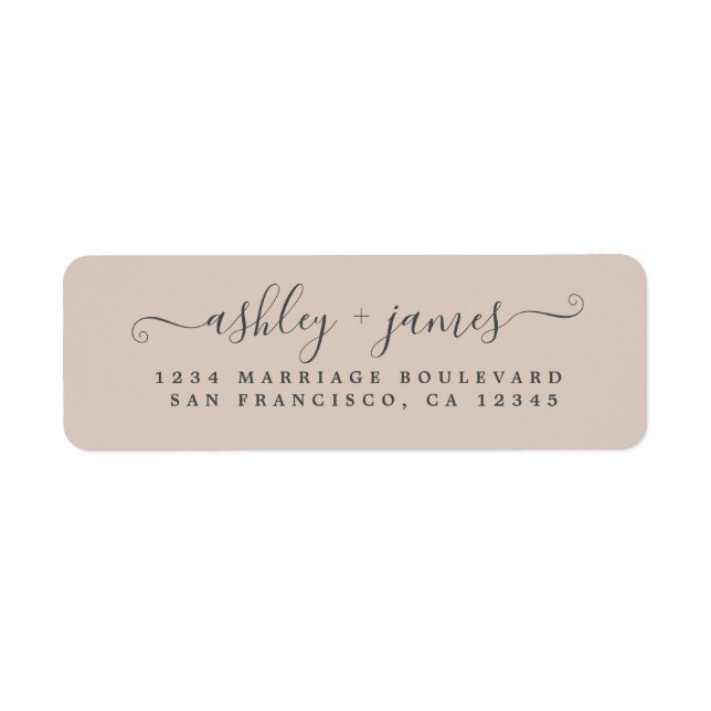 Chic Script Pastel Purple Mariage Adresse de retou (Devant)