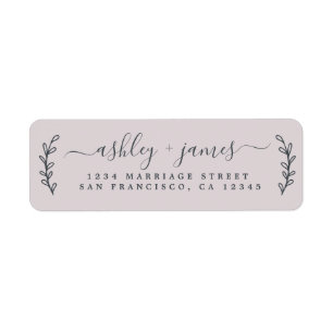 Chic Script Pastel Purple Mariage Adresse de retou