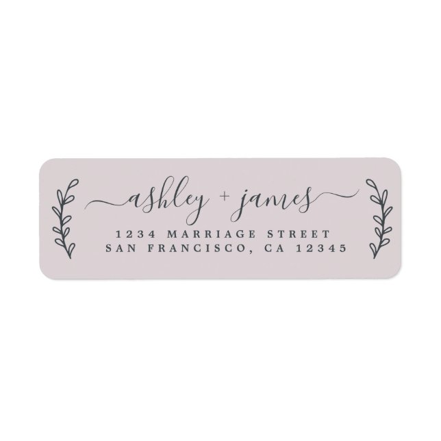 Chic Script Pastel Purple Mariage Adresse de retou (Devant)