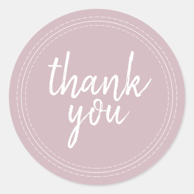 Chic Script Pastel Purple Thank You Gift Label (Front)