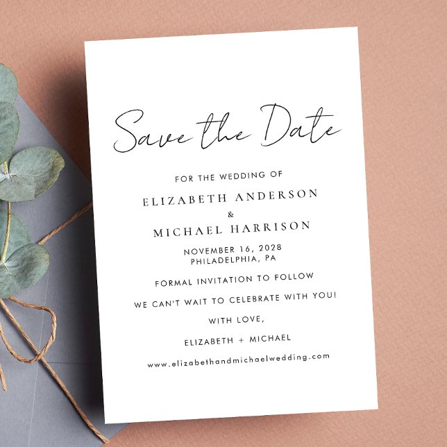 Chic Script Photo Save The Date (Creator Uploaded)