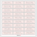 Chic Script Pink Wedding Guest Address Labels<br><div class="desc">Easy to personalize, names and addresses / individual wedding address label stickers for guests. SIZE INDIVIDUAL LABELS: 1.45” X 4.45” These chic, modern and simple wedding address labels feature your wedding guest names in off-black elegant handwritten script calligraphy on a pastel pink background. Simply add your individual wedding guest names...</div>