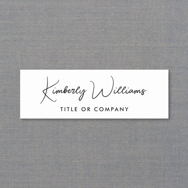 Chic Script Professional Name Tag (Creator Uploaded)