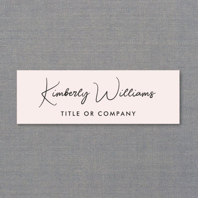 Chic Script Professional Pink Name Tag (Creator Uploaded)