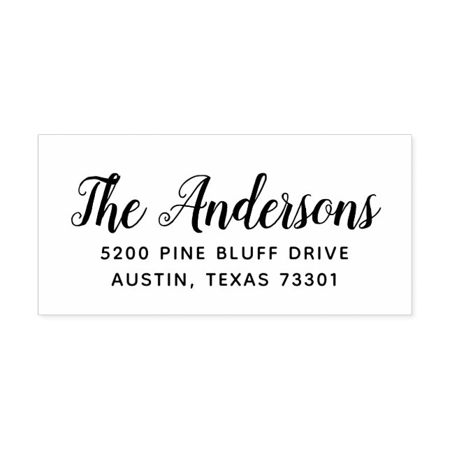 Chic Script | Return Address Rubber Stamp (Imprint)