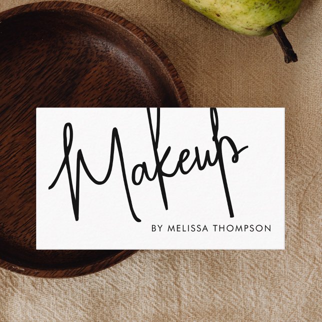 Chic Script Signature Makeup Artist Business Card (Creator Uploaded)