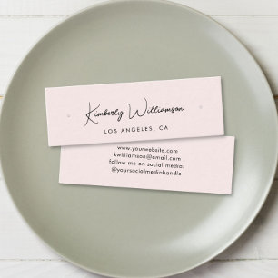 Chic Script Stud Hoop Earring Pink Display Card