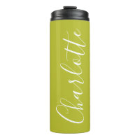 Chic Script Typography Personalized Chartreuse 