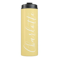 Chic Script Typography Personalized Name Yellow