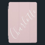 Chic Script Typography Personalized Pink   iPad Pro Cover<br><div class="desc">Chic Script Typography Personalized Pink iPad Cover</div>