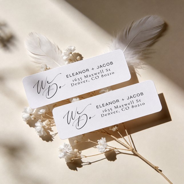 Chic Script We Do Wedding Return Address (Creator Uploaded)