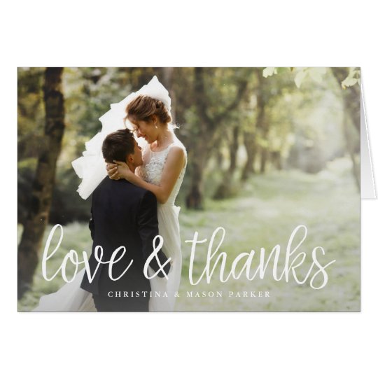 Chic Script | Wedding Photo Thank You Card