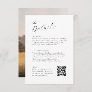 Chic Script Wedding rsvp and enclosure card