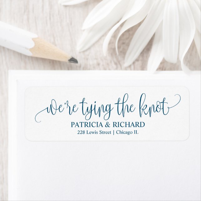 Chic Script We're Tying The Knot  Return Address (Insitu)