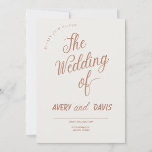 Chic Scripture Wedding Invitation