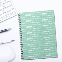 Chic Seafoam Green Personalized Name Collage