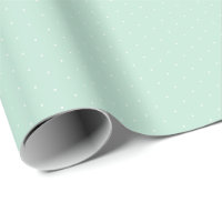 Chic seafoam mint green white tiny polka dots cute