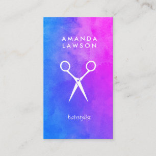 Chic Shears Bold Watercolor Business Card