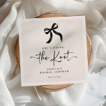 Chic She's Tying the Knot Black Bow Bridal Shower Napkin<br><div class="desc">Add a touch of elegance to your bridal shower with our chic Blush Black Bow "She's Tying the Knot" Bridal Shower Napkins. These high-quality napkins feature an elegant black bow design, perfect for adding a stylish accent to your celebration. Whether you're serving hors d'oeuvres or cake, these napkins are sure...</div>