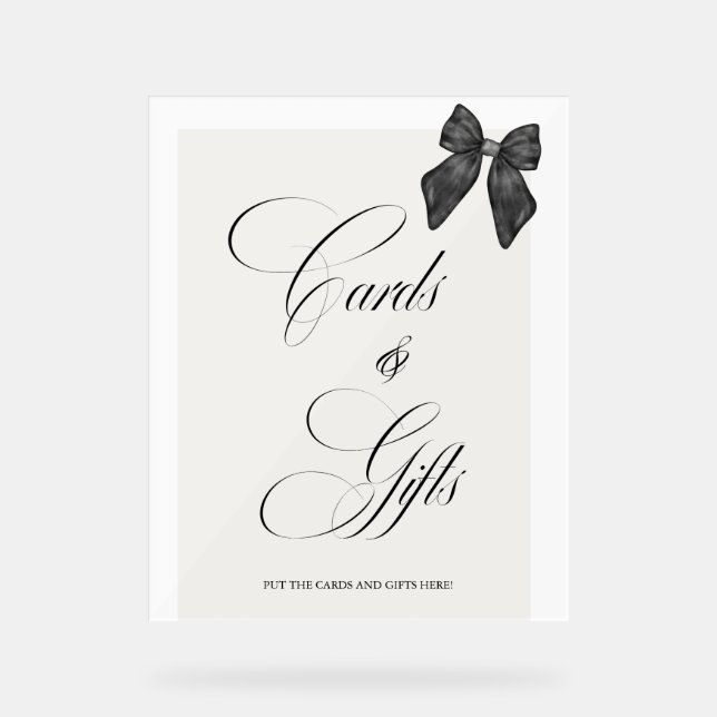 Chic 'She's Tying the Knot Black Bow cards & gifts (Recto)