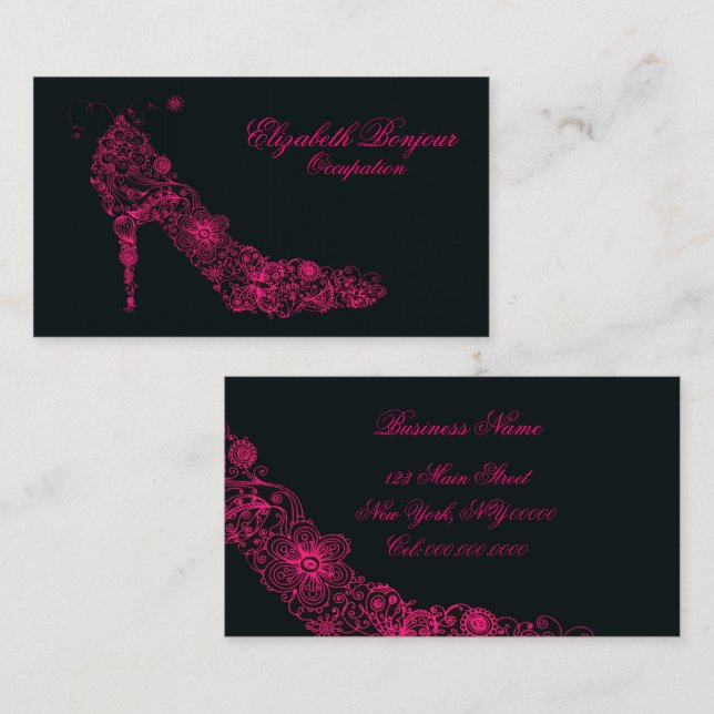 Chic Shoe (More Options) - Business Card (Front/Back)