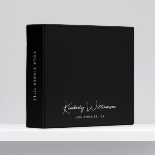 Chic Signature Script Black Binder